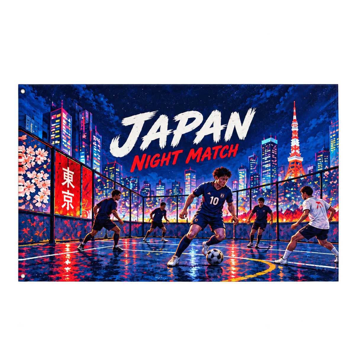 Japan / Night Match Banner isolated on a transparent background