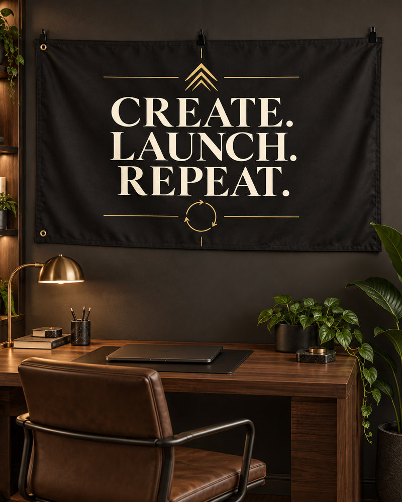 Create. Launch. Repeat Banner