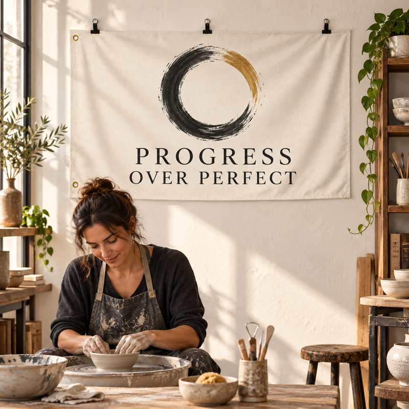 Progress Over Perfect Banner