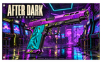 After Dark Arcade Banner — isolated fabric banner, transparent background