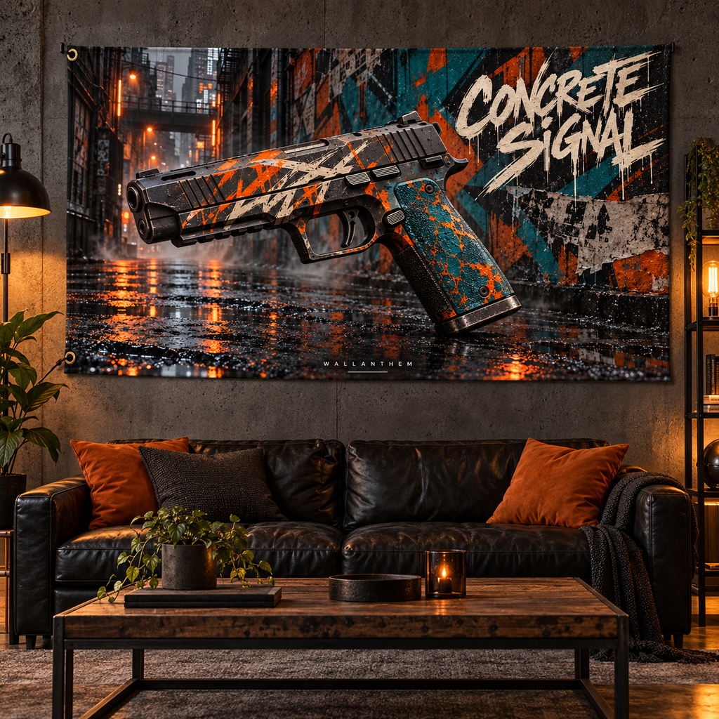 Concrete Signal Banner — lifestyle view