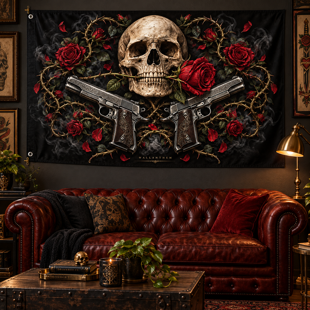 Black Rose Banner — lifestyle view