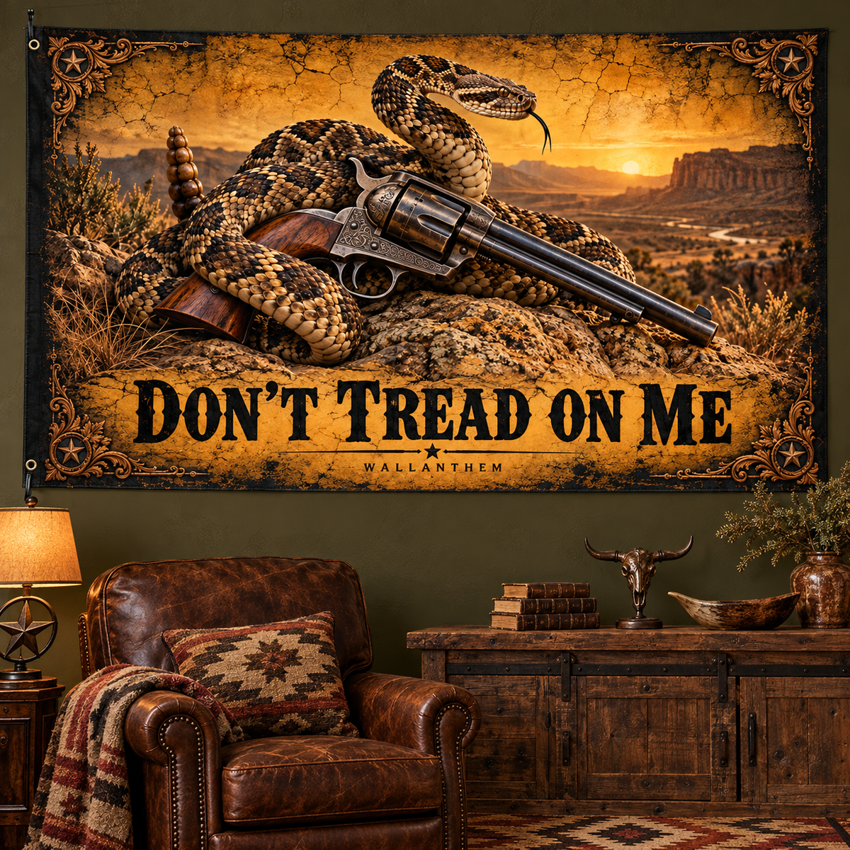 Don't Tread on Me — Frontier Banner — lifestyle view