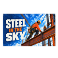 Steel in the Sky Banner isolated on a transparent background