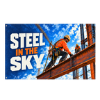 Steel in the Sky Banner isolated on a transparent background