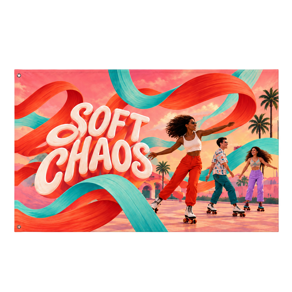 Soft Chaos Banner isolated on a transparent background
