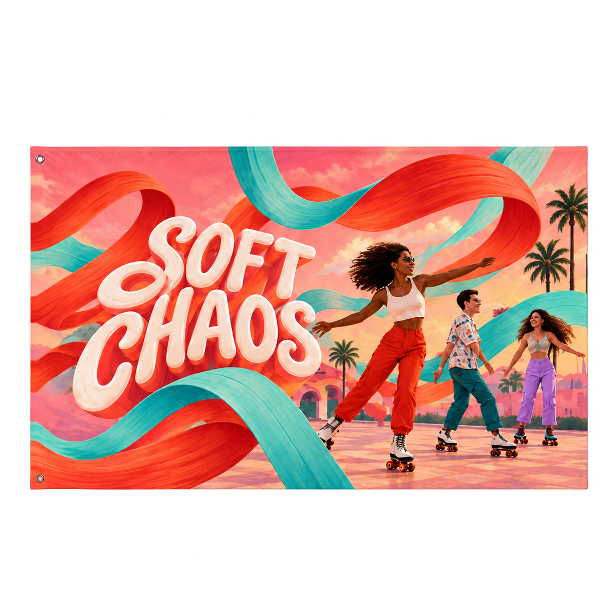 Soft Chaos Banner isolated on a transparent background