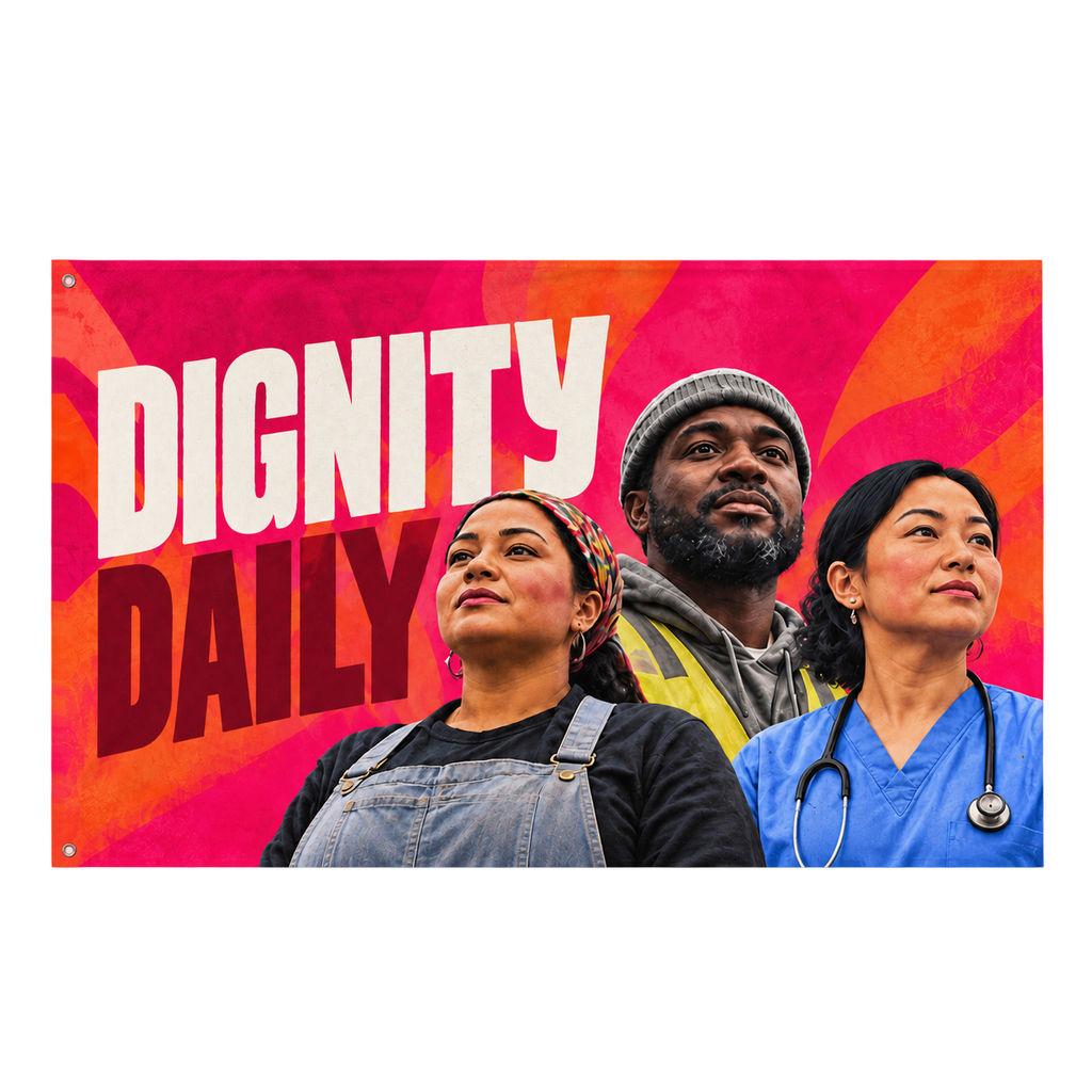Dignity Daily Banner isolated on a transparent background