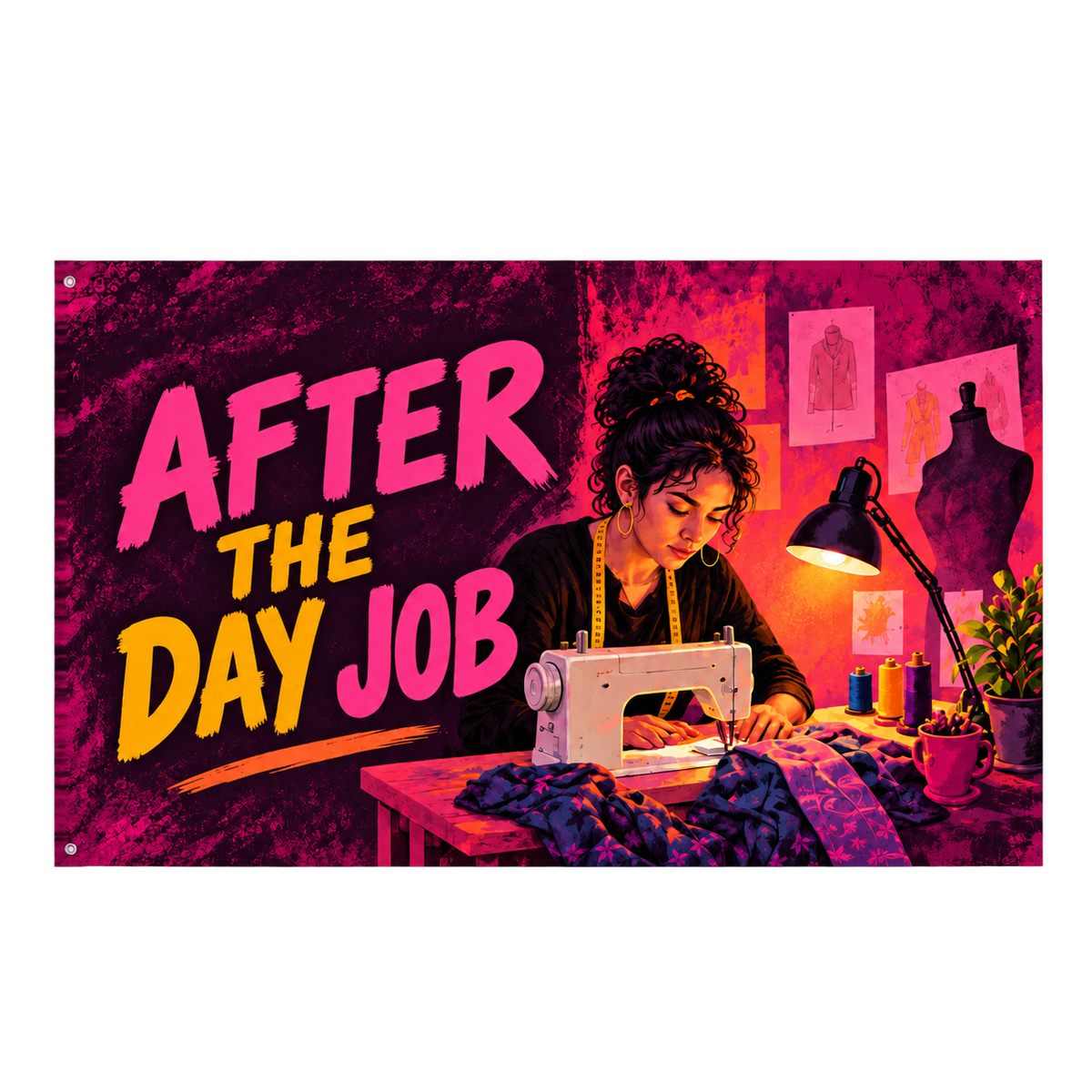After the Day Job Banner isolated on a transparent background