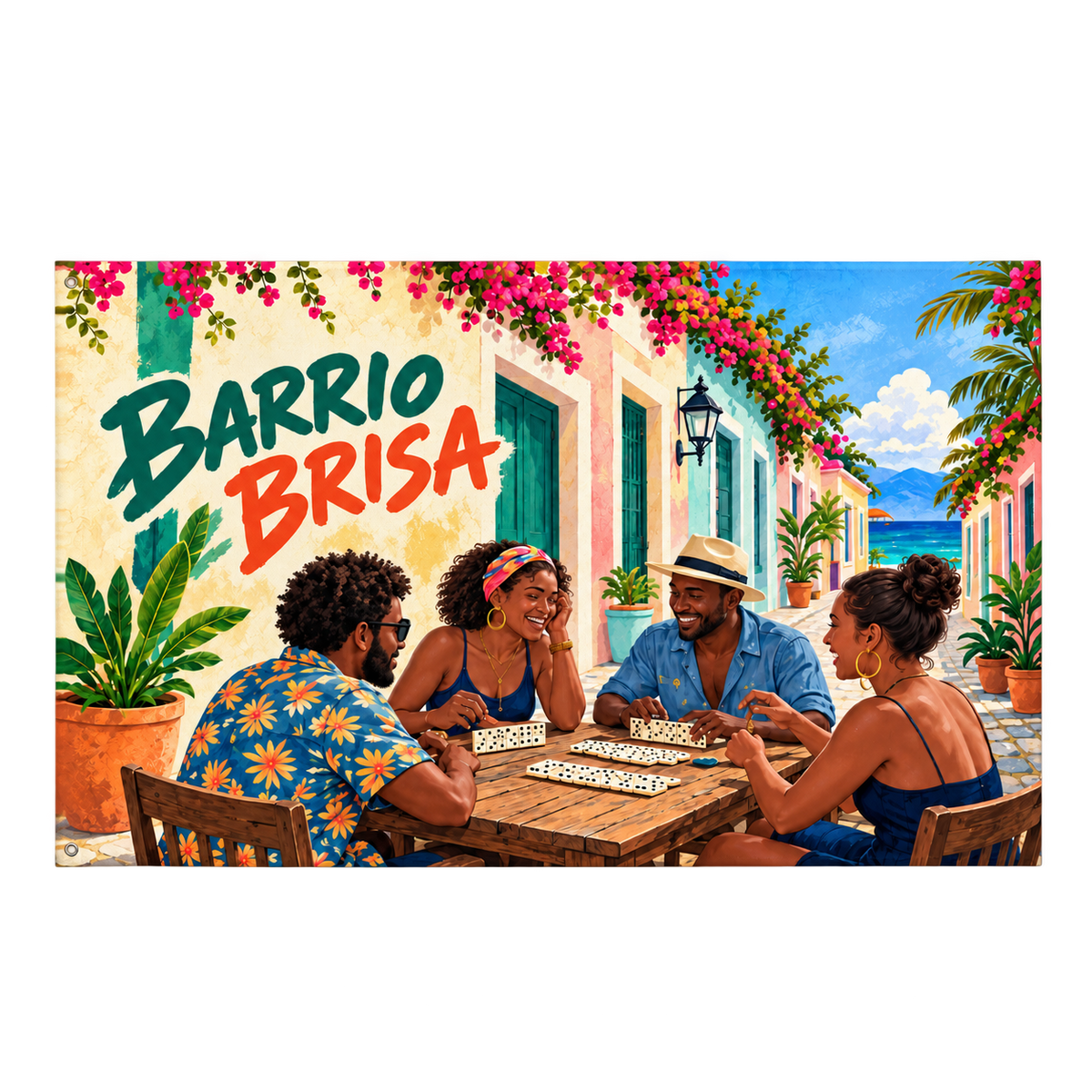 Barrio Brisa Banner isolated on a transparent background
