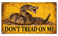Don’t Tread on Me — Rustic Yellow Banner — product view