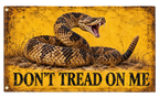 Don’t Tread on Me — Rustic Yellow Banner — product view