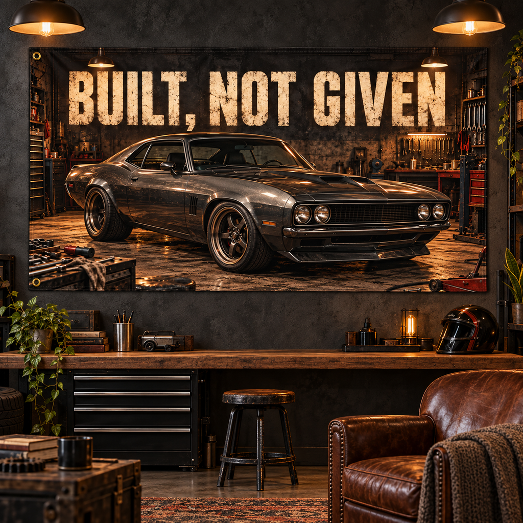 Built, Not Given Banner — lifestyle room view