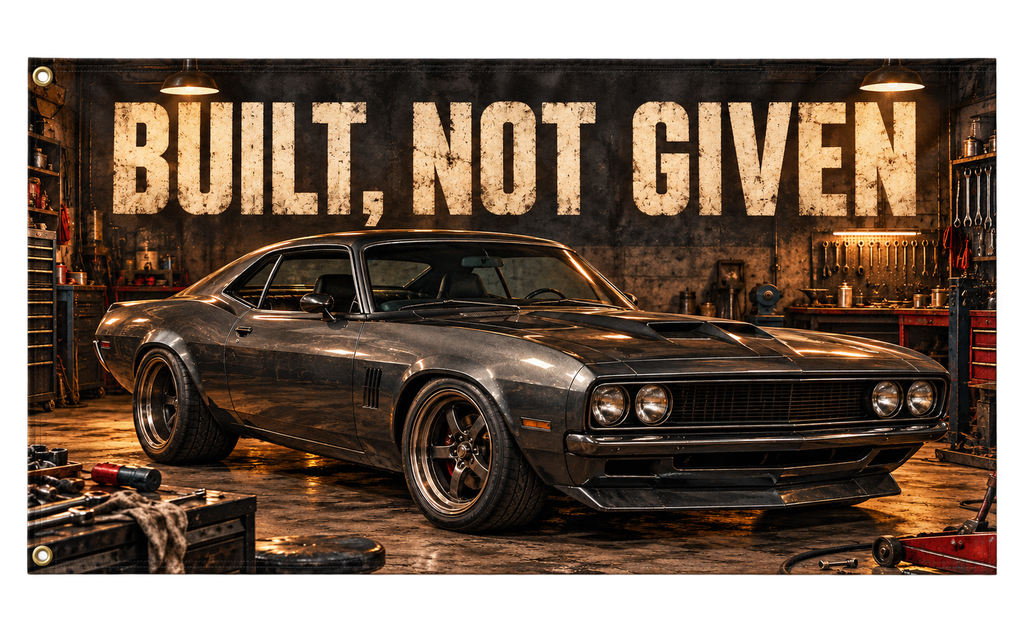 Built, Not Given Banner — product view